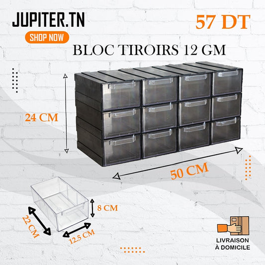 bloc tiroirs 12 GM