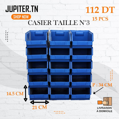 Casier de Rangement - Taille N3 (Lot de 15)