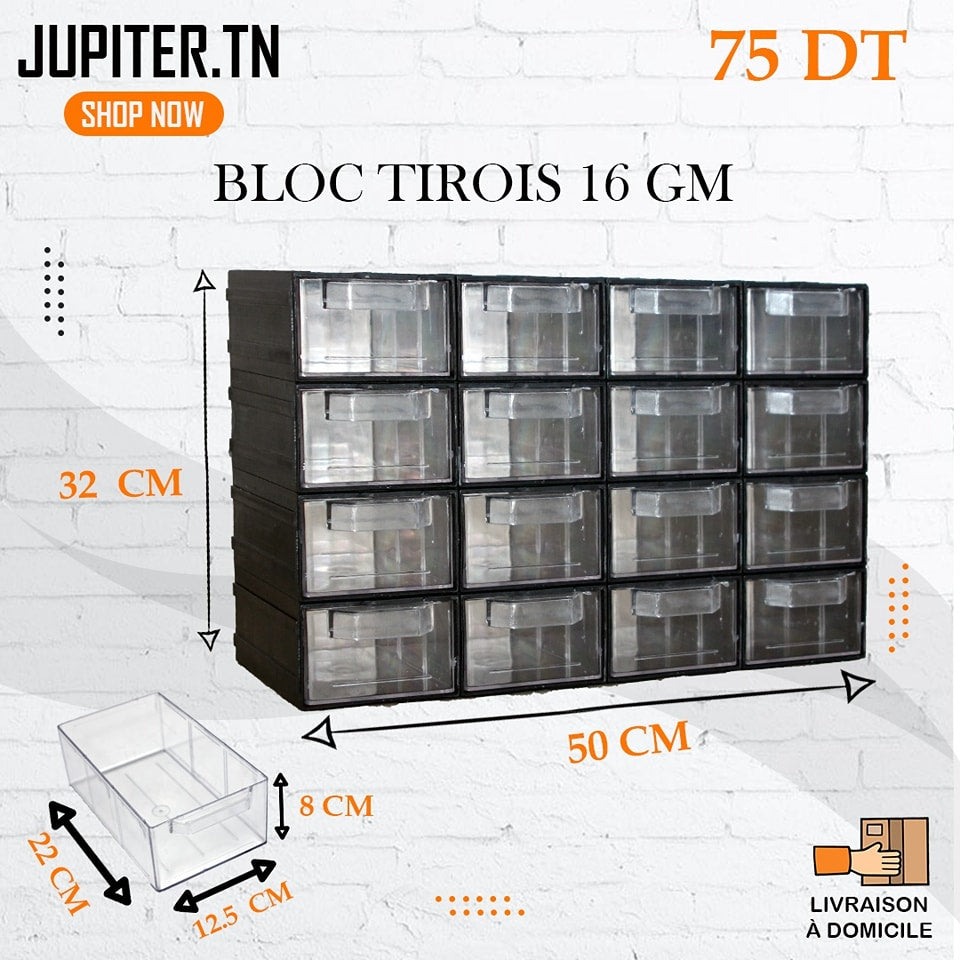 bloc tiroirs 16 GM