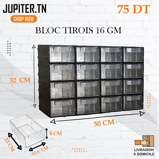 bloc tiroirs 16 GM
