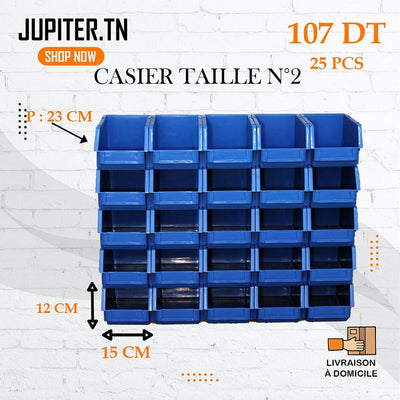 Casier de Rangement - Taille N2 (Lot de 25)