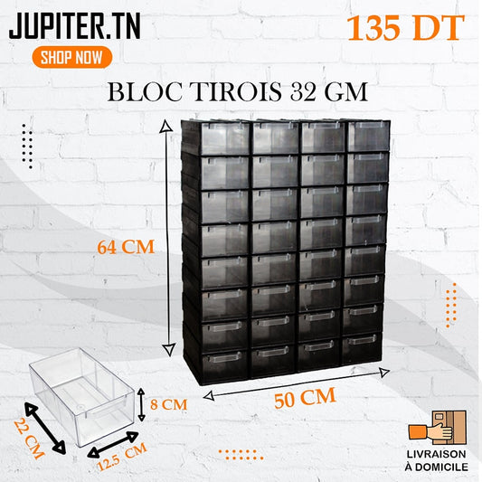 bloc tiroirs 32 GM