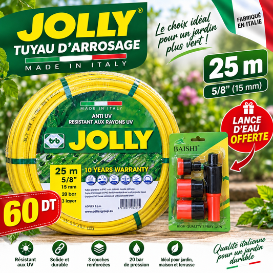 Kit tuyaux d'arrosage 25m +lance d'eau gratuite