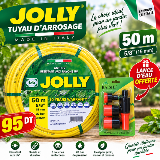 Kit tuyaux d'arrosage 50m + lance d'eau gratuite